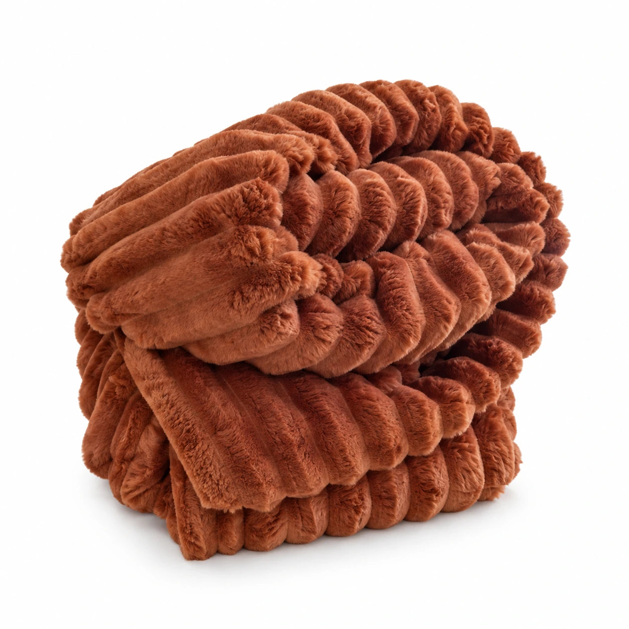 Textured Faux-Wool Throw