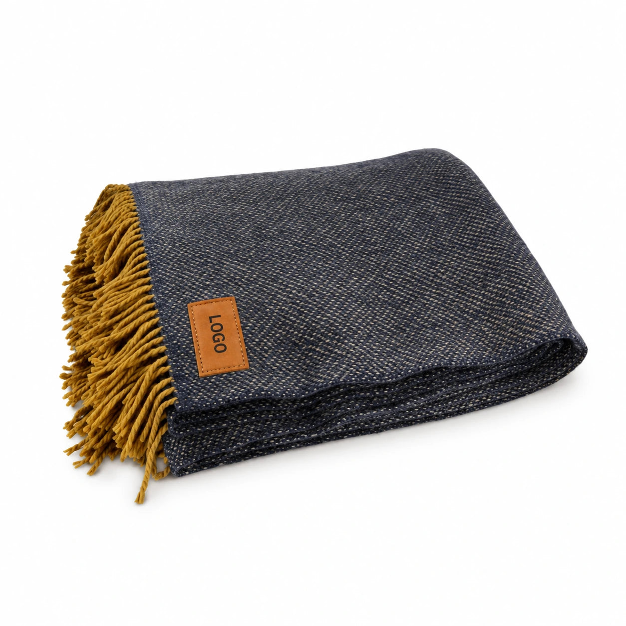 Herringbone Wool Travel Blanket